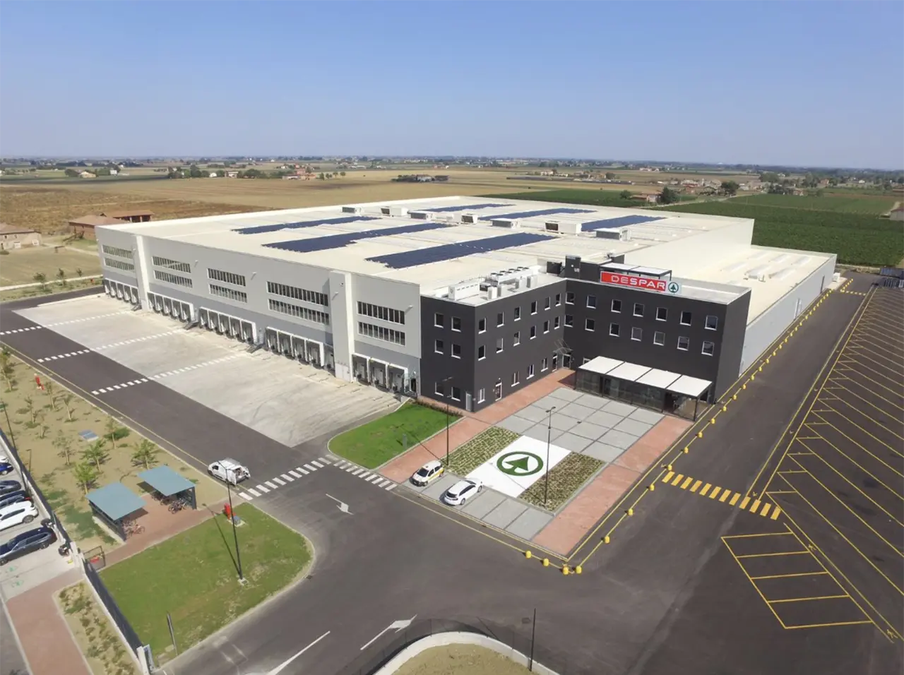 Logistica deposito – Castel San Pietro – impianto sprinkler a soffitto n°3400 + cassette antincendio UNI45 n°80